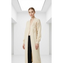 Aymiss Moda Angora,uzun,boncuk Aplikeli Uzun HIRKA(130CM)