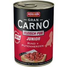 Cotton Soft Grancarno Junior Sığır Etli ve Hindi Yürekli Yavru Köpek Konservesi 400 gr