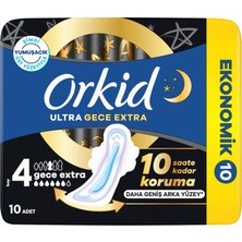 Velora Orkid Ultra Hijyenik Ped Gece Ekstra (Boy 4) Ekonomik Paket 10 Adet Ped
