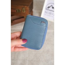 Norvi Leather Fermuarlı Akordiyon Bölmeli Küçük Deri Kartlık 1265
