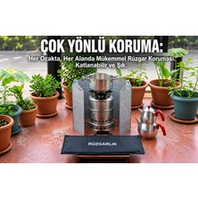 Piknik ve Kamp Ateşi Rüzgar Engelleyici Panel Rüzgarlık Çantalı