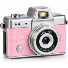 Beemen Mini Retro Dijital Kamera 48 Mp Fotoğraf 1080P Video 180° Döner Selfie Ekranı Flaşlı Type-C 128 GB Destekli LK-027