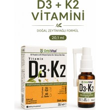 Orbi Vital D3K2 Vitamini Dilaltı Sprey 20,1 ml | 25 mcg D3 Vitamini ve 50 mcg K2 Vitamini