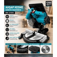 Be-Welt Elektrik Gönye Testeresi Ahşap Kesim 210 mm Tepsi 1200 Watt Açılı Gönye Testeresi
