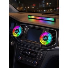 Gaman Araç Içi Sese Duyarlı Rgb LED Ekolayzer 3'lü Set - Havalandırma ve Torpido Ambiyans Aydınlatma