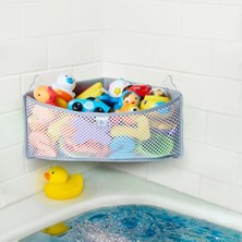Mikasso Köşeli Banyo Oyuncak Organizatörü | Hızlı Kurur | Yapışkan Yüzey, Kurulum Gerektirmez Gri