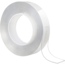 Cotton Soft 30MM 3 Metre Çift Taraflı Nano Teknoloji Süper Yapıştırıcı Şeffaf Bant