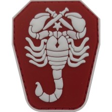Velora Single Sword Single Sword Akrep Plastik Patch - Peç Küçük Boy 4cm x 5,5cm, Beyaz