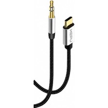 Brf Store Pmstore Hepu Hp-20 Aux Kablosu Type-C Jack Çevirici Örgü Kablo Yapısı