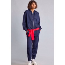 Soft & Basic Kadın Paçası Lastikli Cepli Pamuklu Jogger Eşofman Altı