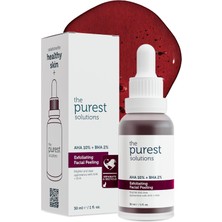 Velora The Purest Solutions, Aha & Bha Canlandırıcı & Cilt Tonu Eşitleyici Kırmızı Peeling Cilt Bakım Serumu 30 ml (Aha 10% + Bha 2%)
