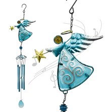 Brf Store Pmstore Melek Rüzgar Çanları 31,5 Inç Melek Metal Rüzgar Çanları Dış Mekan Için 4 Metal Boru ve S Ka