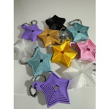 Brf Store Pmstore Yıldız Fidget Anahtarlık – Hareketli Stres Oyuncağı ve Çanta Aksesuarı-Mor