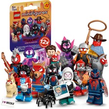 Velora 12 Örümcek Adam Figürlü LEGO Spiderman Minifigure Serisi: LEGO Minifigure Serisi 71050 Across The Spider-Verse (Baskılı Fayans Dahil) Komple Seti