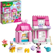 Velora Lego® Duplo® ǀ Disney Minnie’nin Evi ve Kafe 10942 Çocuklar Için Minnie Fare ve Ördek Daisy ile Bebek Evi Oyuncak Yapım Seti (91 Parça)