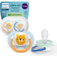 Philips Avent Ultra Air Emzik 0-6 Ay, Erkek, Ortodontik, Yumuşak Silikon Uçlu, Bpa Içermez, Taşıma ve Hijyen Kutulu, 2'li Paket, SCF080/23