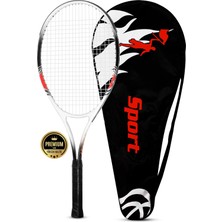 Velora Deluxe 27 Inç Tenis Raketi Çantalı Yetişkin Tennis Racket L2 Grip 68 cm Kırmızı 527