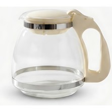 Velora Çarşıbu 900 ml Borosilikat Süzgeçli Cam Çaydanlık Bitki ve Çay Demliği Beyaz Saplı | Kettle ve Çay Makinesi Uyumlu Demlik