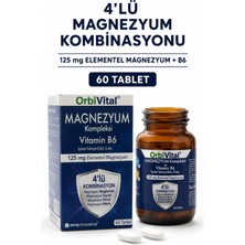 Orbi Vital Magnezyum Kompleks 60 Tablet | Bisglisinat, Taurat, Sitrat, Malat ve B6 Vitamini