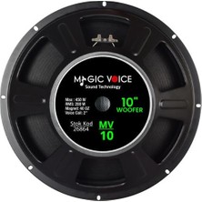 Aydogan's Ayd Magicvoice Mv-10 maks. 450 Watt / Rms 200 Watt 10” Siyah 25 cm Woofer Yedek Hoparlör