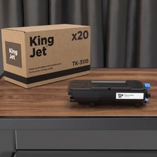 Kingjet Kyocera Uyumlu TK-3110 Standart Kapasiteli (20'li Paket) Çipli Muadil Toner