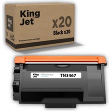 Kingjet Brother Uyumlu TN-3467 Yüksek Kapasiteli (20'li Paket) Muadil Toner | HL-L6450DW