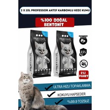 Professor Aktif Karbonlu Kedi Kumu 10 Lt x 2 Adet Güçlü Topaklanma, Tozsuz