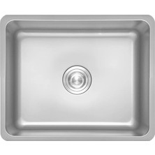 Velora Crauf Venüs 3049 Kompakt Tek Gözlü Mutfak Evyesi 304 Paslanmaz Çelik 49X44 cm Platinum Stain Inox