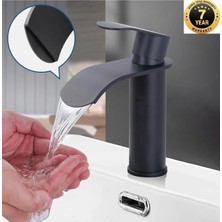 OEM Banyo Lavabo Bataryası Yeni Model Şelale Mat Siyah Renk 7 Yıl Garantili Ithal
