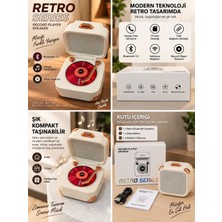 Azurtech Retro Bluetooth Hoparlör Pikap Tasarımlı Kablosuz Speaker Tws Tf Kart Destekli