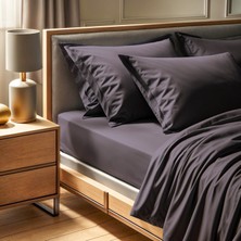 Rani Mobilya Rani Home  Çift Kişilik Çarşaf Koyu Gri CF-6353