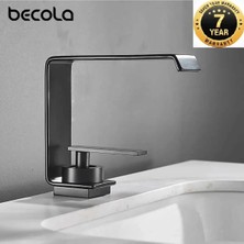 OEM Banyo Lavabo Bataryası Şelale Tasarım Yeni Kare Model Mat Siyah 7 Yıl Garantili Ithal