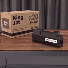 Kingjet Kyocera Uyumlu TK-350 Standart Kapasiteli (20'li Paket) Çipli Muadil Toner | FS-3140MFP+