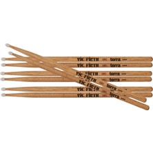 Velora Vic Firth 5ATN Terra Ahşap Baget, Naylon Uç, 4 Çift Değerli Paket