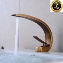 OEM Banyo Lavabo Bataryası Yeni Model Şelale Antik Renk 7 Yıl Garantili Ithal