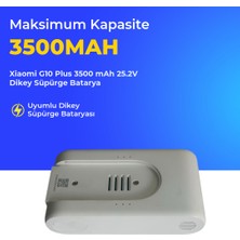 Ümit Maker Xiaomi G10 Plus 3500 Mah 25.2V Dikey Süpürge Batarya