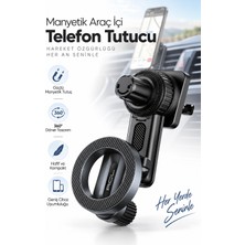 Acl T-116 Magsafe Manyetik Araç Içi Telefon Tutucu – 360° Ayarlanabilir Kancalı Havalandırma Telefon Tutacağı