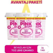 The Pink Stuff Mucizevi Oxi Toz Leke Çıkarıcı Beyazlar Avantaj Paket 3X1000 kg