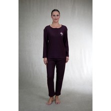 Estiva Kadın Nakış Işlemeli Patlı Interlok Şardonlu Pijama Takımı