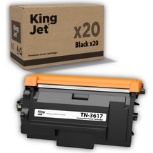 Kingjet Brother Uyumlu TN-3617 Yüksek Kapasiteli (20'li Paket) Çipli Muadil Toner | MFC-L5715DW