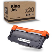 Kingjet Brother Uyumlu TN-2355 Yüksek Kapasiteli (20'li Paket) Muadil Toner | MFC-L2701DW