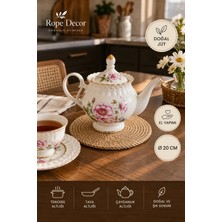 Rope Decor 20 cm Doğal Jüt Nihale – El Yapımı Tencere, Tava ve Çaydanlık Altlığı