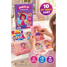 Toyfest Manyetik Kıyafet Giydirme Oyunu Kız Çocuk Çift Taraflı 10 Kartlı Eğitici Aktivite Seti - 51 Parça
