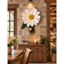 Medusa Forma Modern Dev Büyük Yapay Çiçek Duvar Dekoru, Cafe, Restaurant, Mağaza Vitrin Dekoru, Ev & Organizasyon 3D Tablo Duvar Süsü