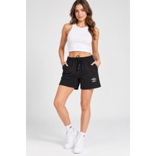 Umbro Lotus Kadın Siyah Pamuklu Spor Şort - VE0062