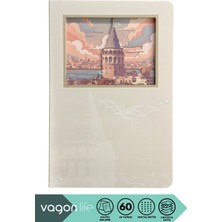 Vagonlife Yeni Seri Galata Kulesi Manzarası 3D Katmanlı Illüstrasyon Sanat Tasarımlı Noktalı Defter 60 Yaprak 120 Sayfa 21X13,5CM