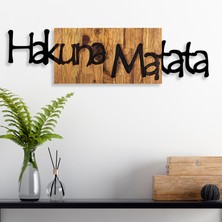 Rani Mobilya Rani Home Dekoratif Ahşap Duvar Aksesuarı Siyah - Açık Ceviz AA-5877