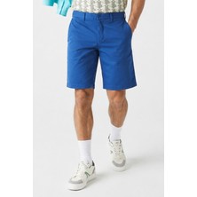 Lacoste Men's Slim Fit Organic Cotton Bermuda Blue Shorts Erkek Dar Kesim Pamuk Bermuda Şort Mavi