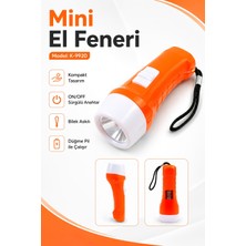 Telvesse Pilli Mini El Feneri Anahtarlık Lambası Aydınlatma Işığı Deprem Çantası Feneri Kulplu 9920