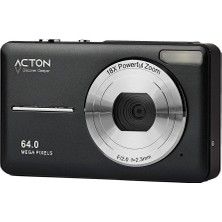 Acton AC19 Pixon Dijital Kompakt Kamera (Siyah)